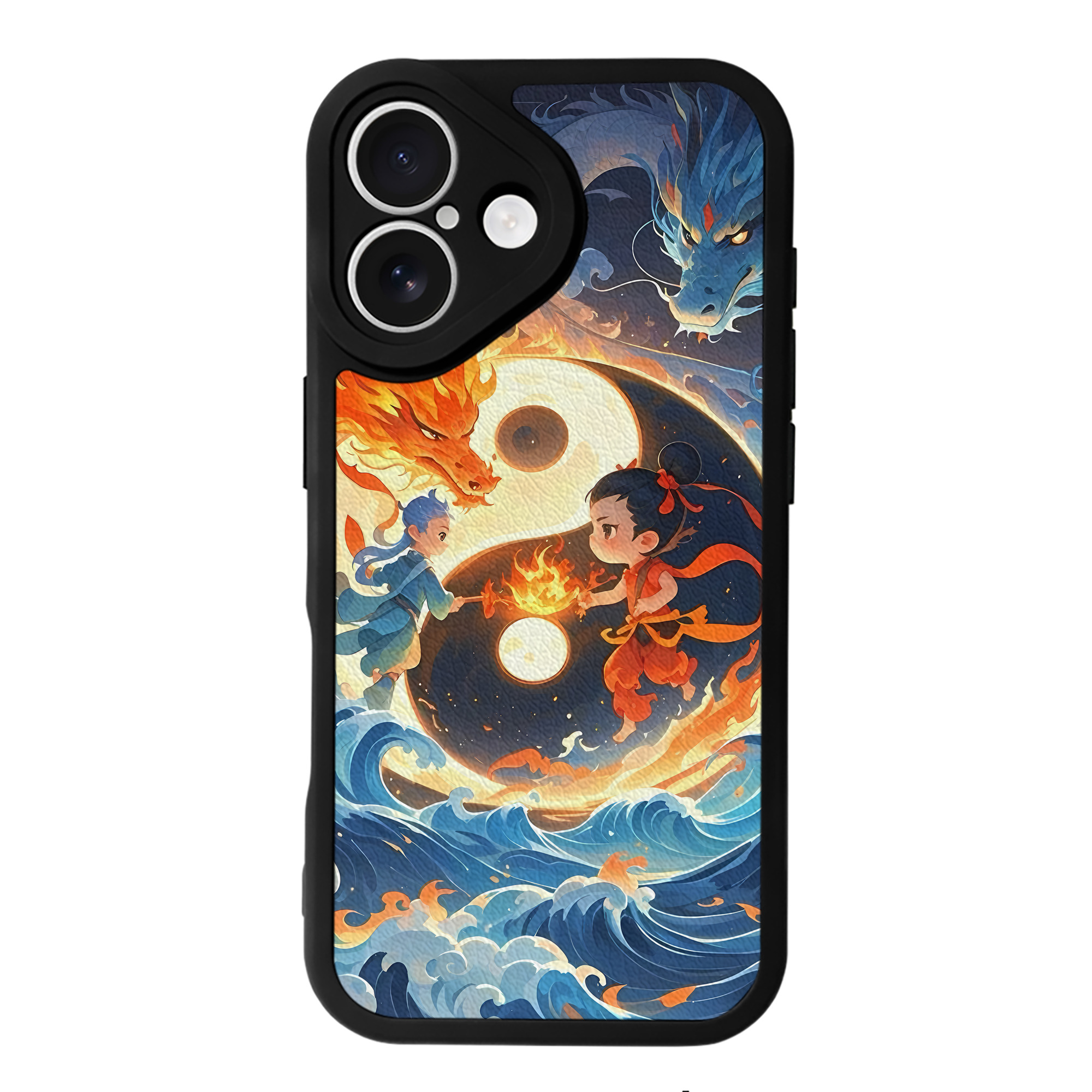 （画像用） Ne Zha 2 ナタ 魔童の大暴れ 【iPhone 16シリーズ対応】シリコンスマホケース（レザー調） 材質：シリコン